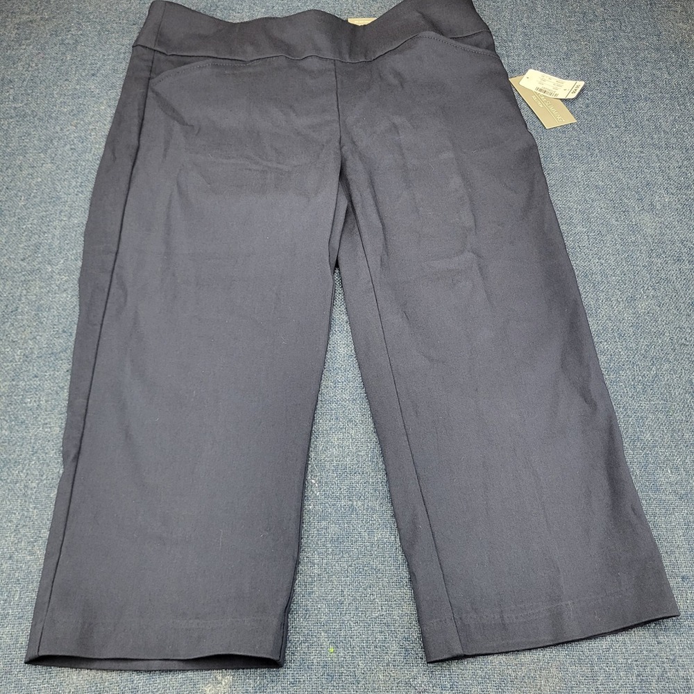 Christopher & Banks Signature Slimming Solution Navy Blue Pull On Pants Size 6